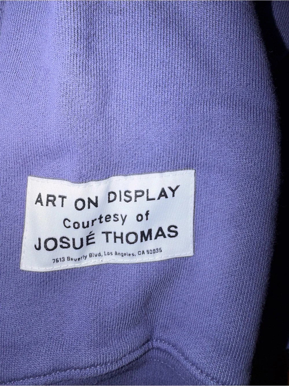 Gallery Dept  Purple Zip Front Hoodie with Orange Logo
